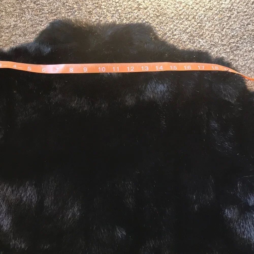 Mariel Faux For Coat  Large Vintage Black - Picture 9 of 14